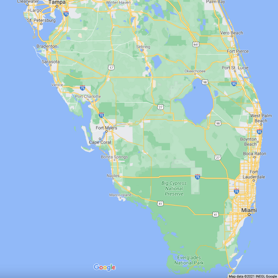 Florida map of 4KIDS locations